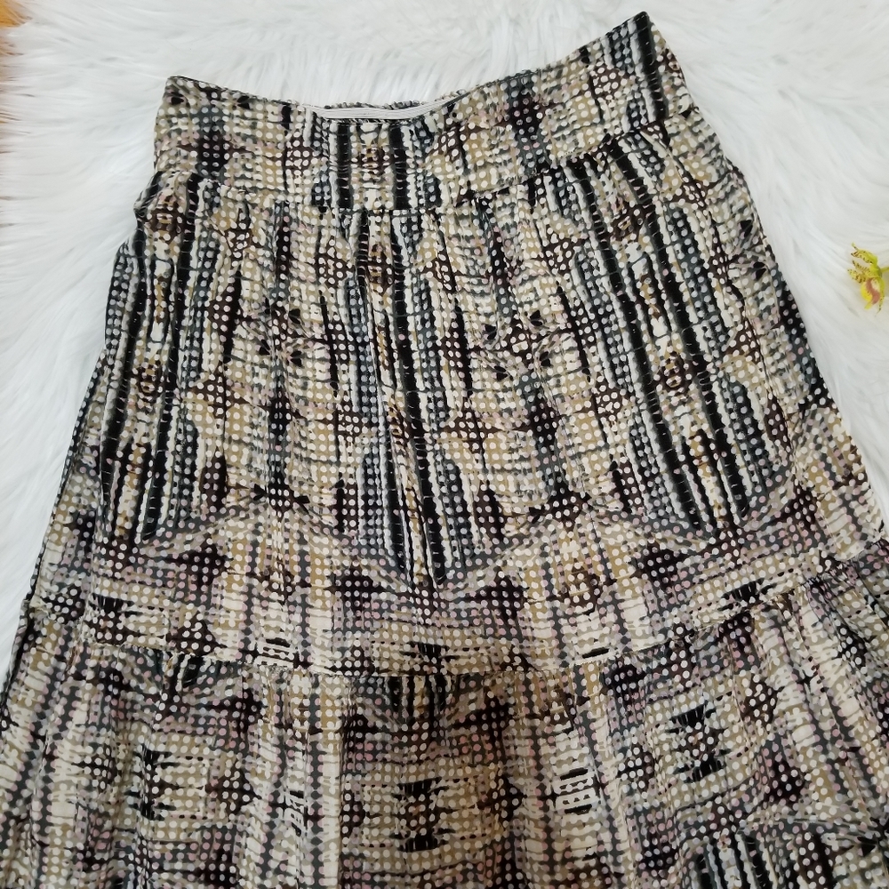 SOLITAIRE Boho Tiered Ruffle Skirt Size M, Elastic Waist at the back... - Picture 10 of 17